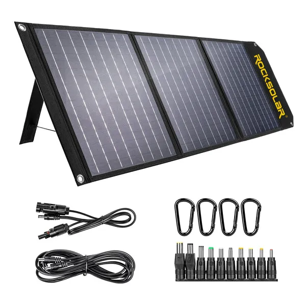 ROCKSOLAR Weekender MAX PRO 250W 277.5Wh Portable Solar Generator Kit