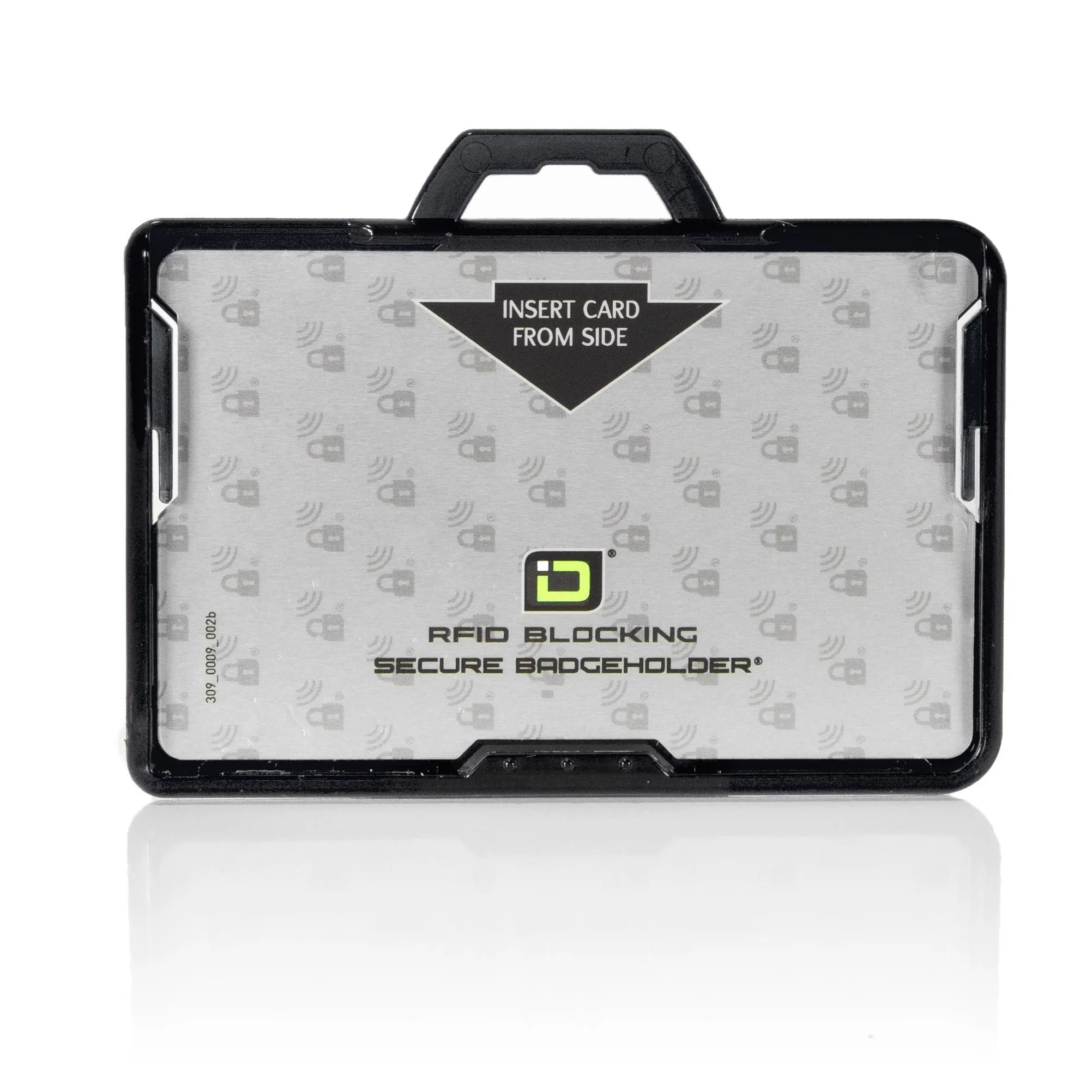 Secure Badge Holder BloxProx ™ Lite LANDSCAPE - Protects 125Khz HID Prox - 1 ID Card Holder