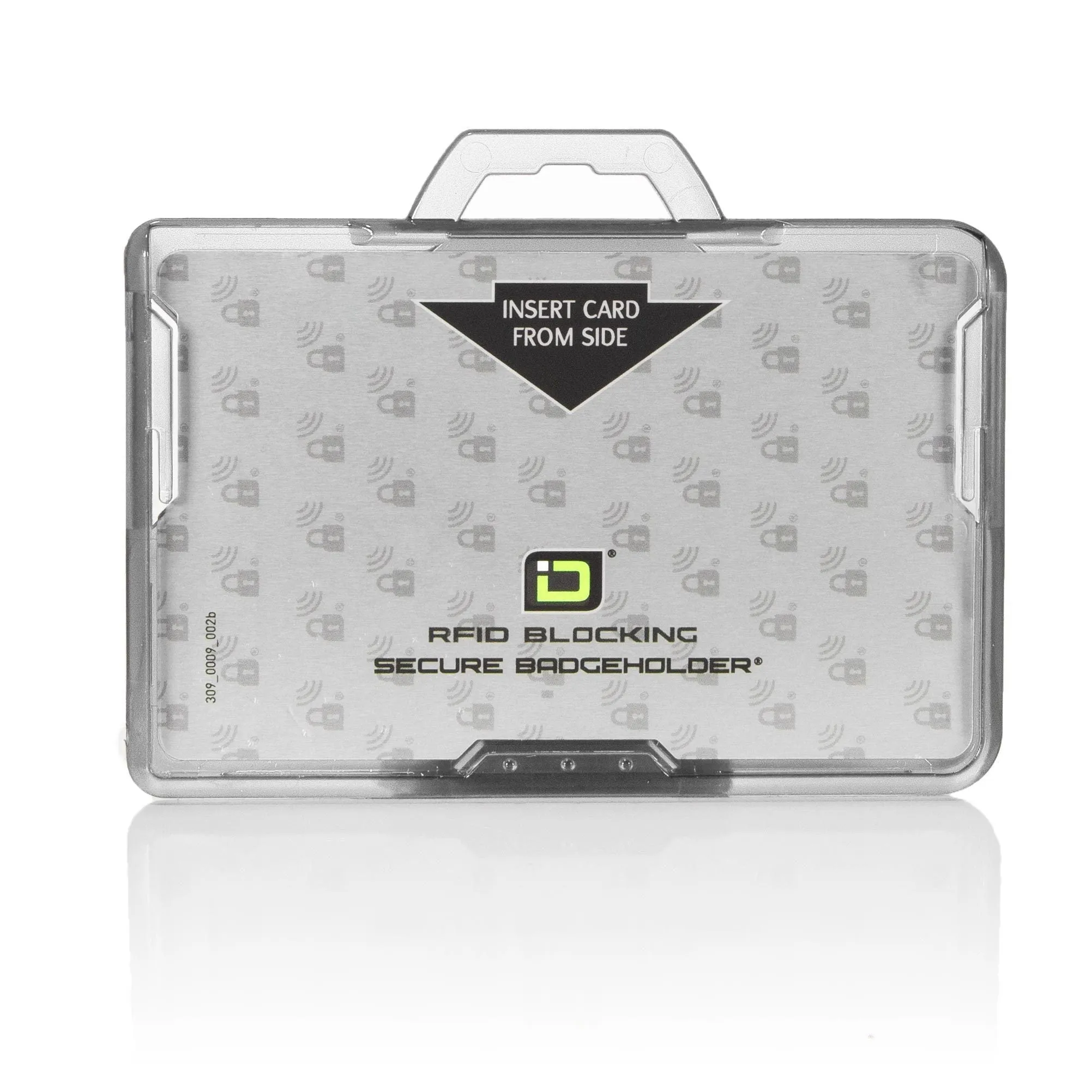 Secure Badge Holder BloxProx ™ Lite LANDSCAPE - Protects 125Khz HID Prox - 1 ID Card Holder