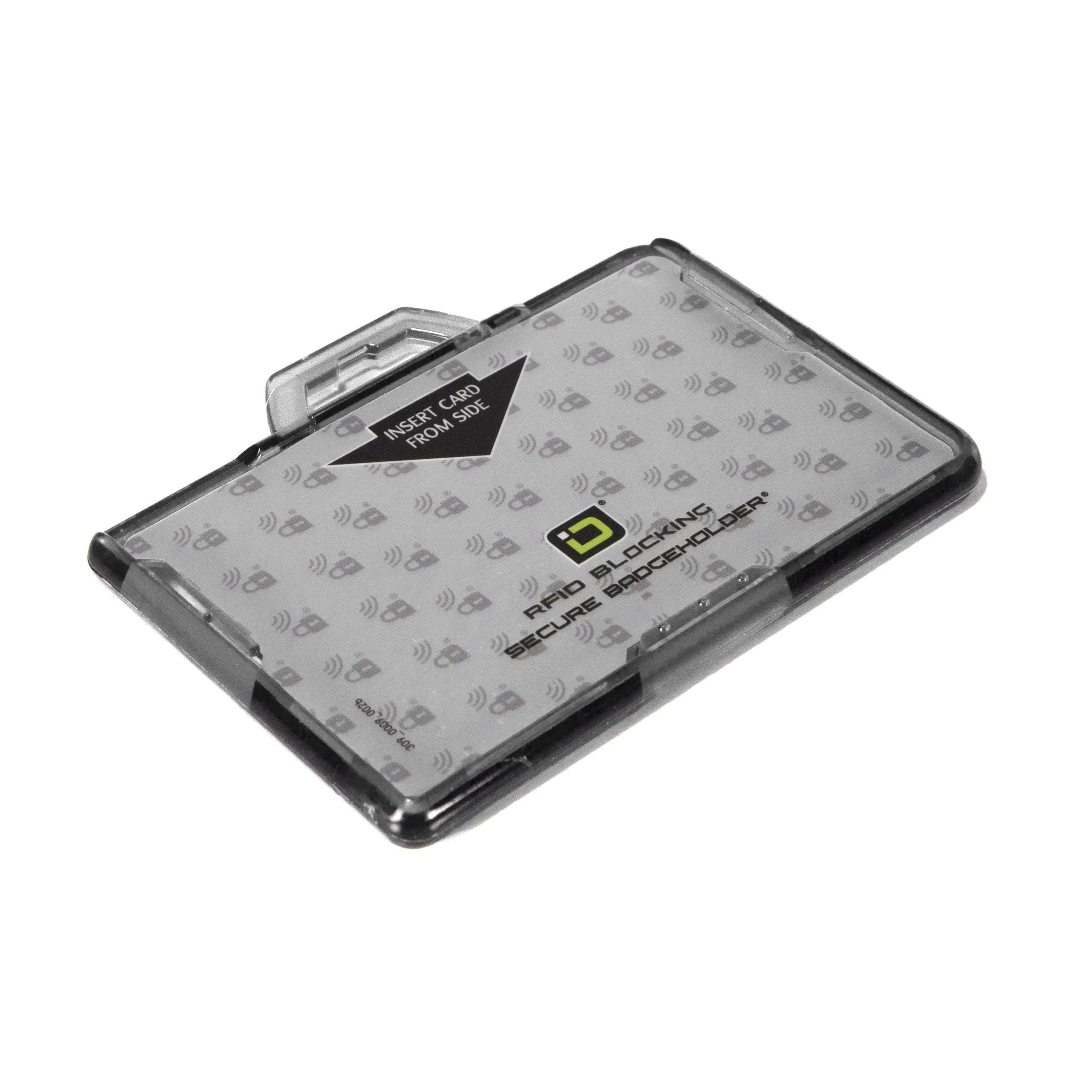 Secure Badge Holder BloxProx ™ Lite LANDSCAPE - Protects 125Khz HID Prox - 1 ID Card Holder