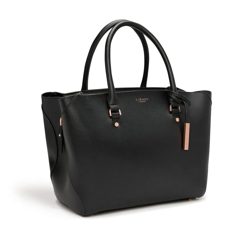 Sophie Vegan Leather Tote Bag | Black