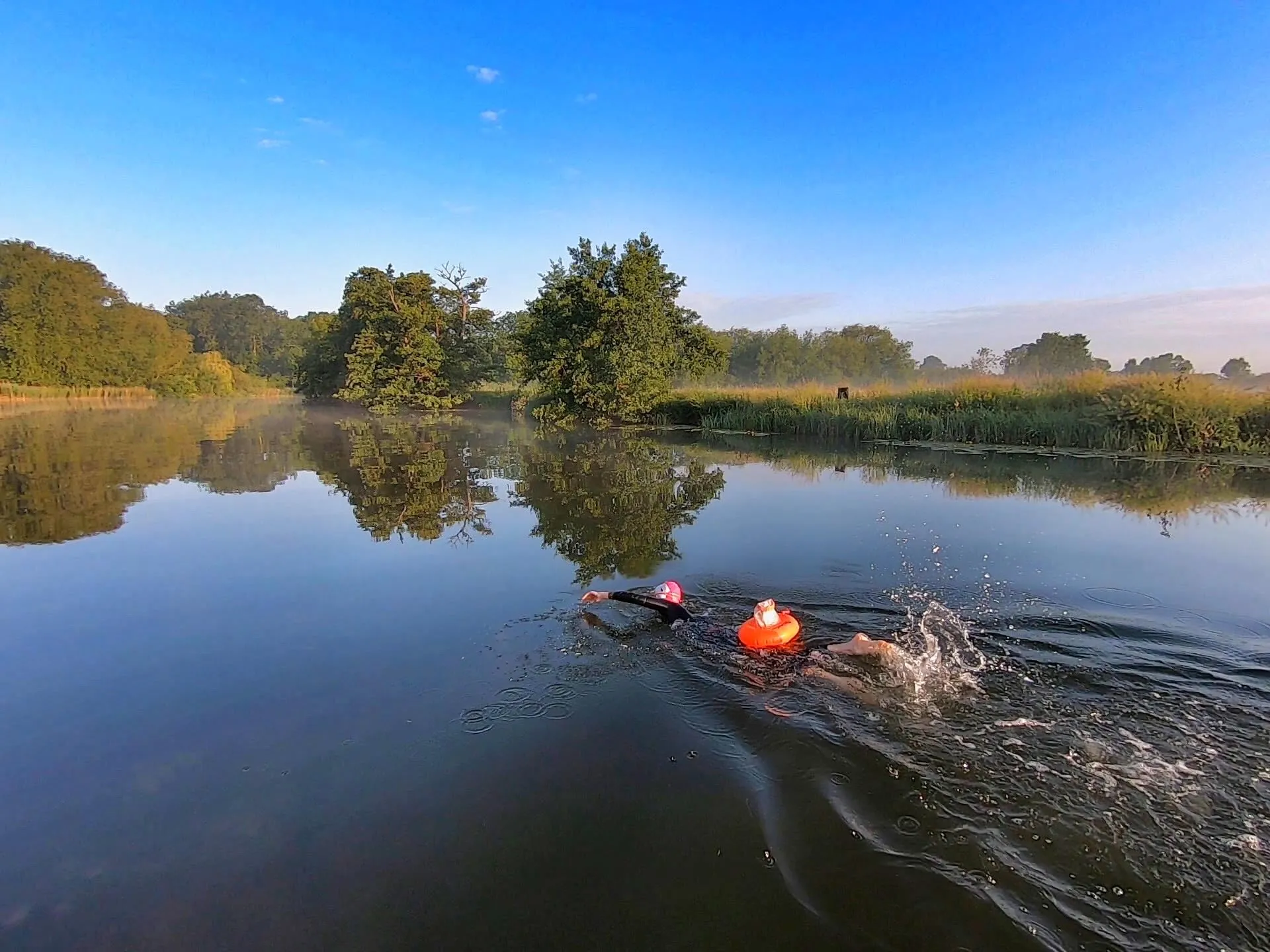 Swim Secure Tow Donut with Integrated Dry Bag- High Visibility Orange