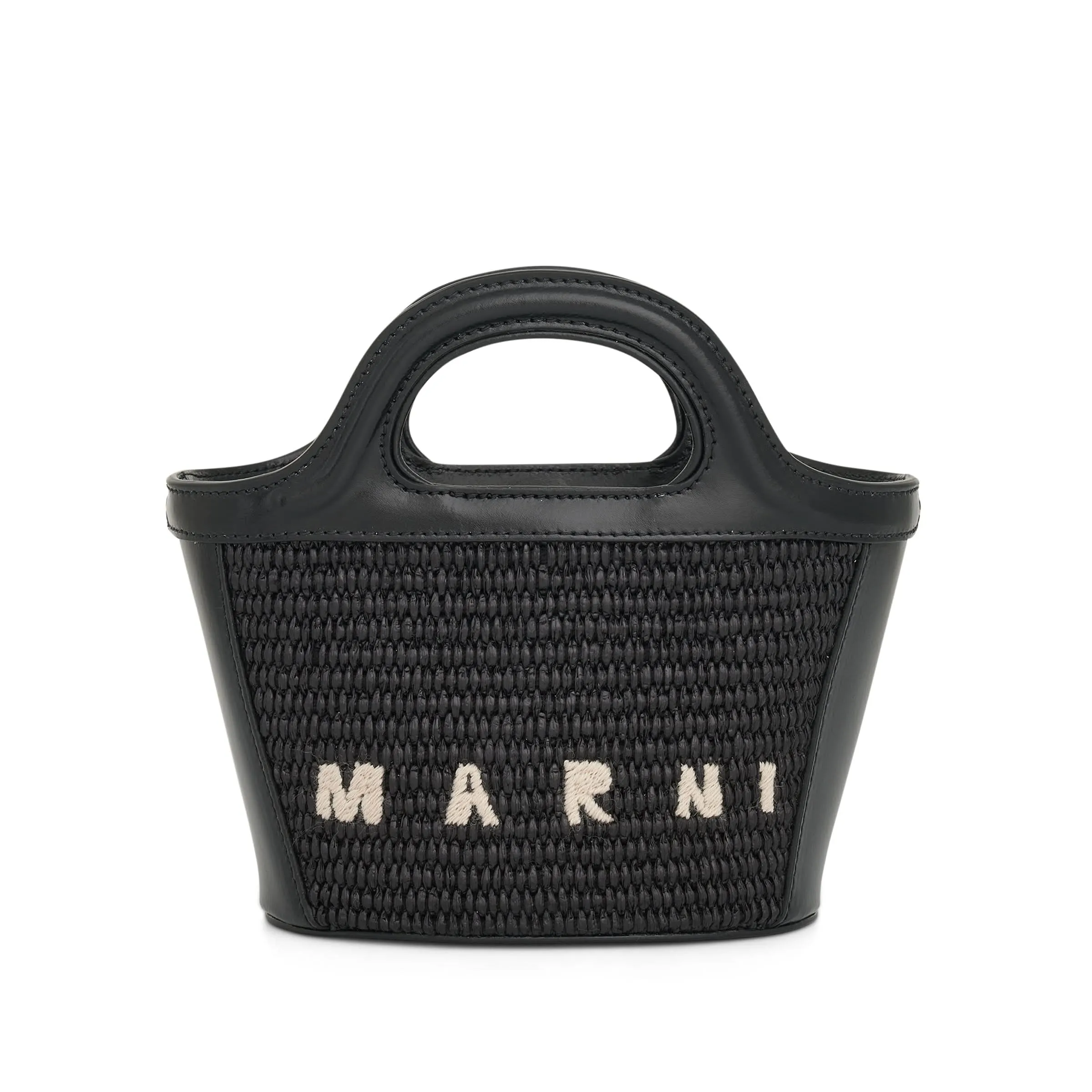 Tropicalia Micro Tote Bag in Black