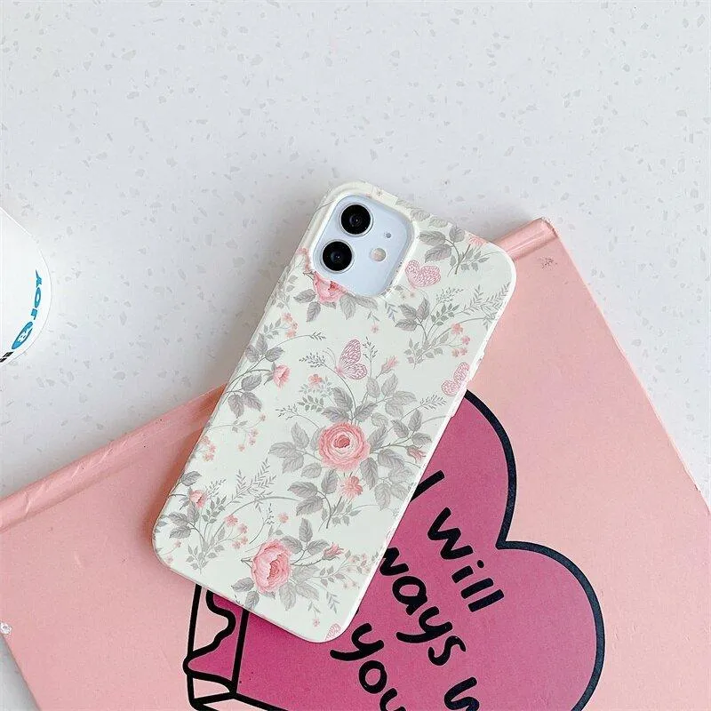 Velle Floral Print Shockproof Slim iPhone Case