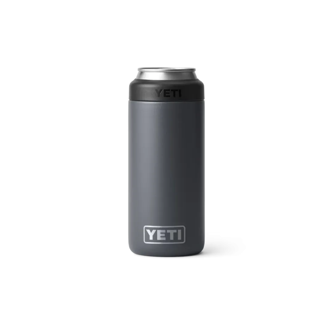 Yeti Rambler 12oz Black Slim Can Cooler